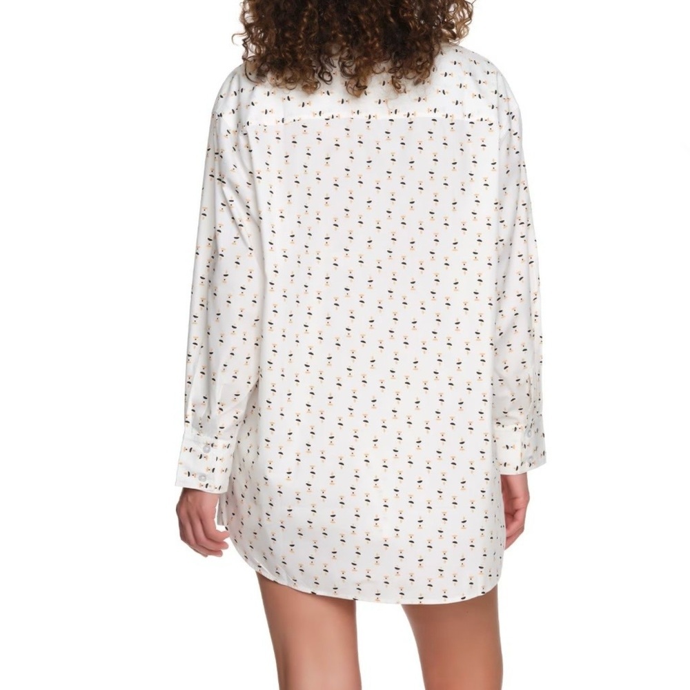 Loft Womens 2-Piece Notch Collar and Short Pajama/Lounge Set Cotton/Modal Poplin - Picture 2 of 9
